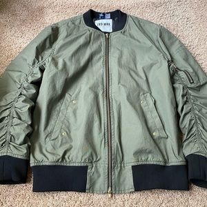 H&M green bomber jacket